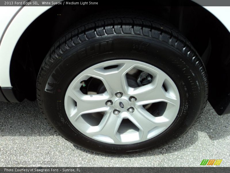 White Suede / Medium Light Stone 2013 Ford Edge SEL