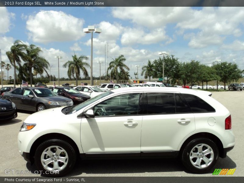 White Suede / Medium Light Stone 2013 Ford Edge SEL