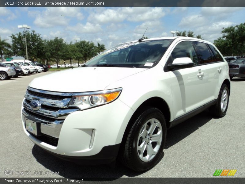 White Suede / Medium Light Stone 2013 Ford Edge SEL
