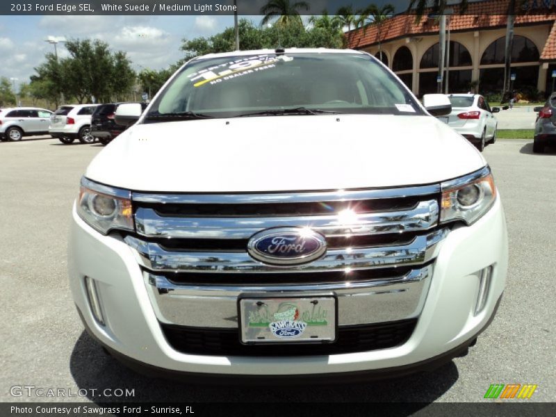 White Suede / Medium Light Stone 2013 Ford Edge SEL