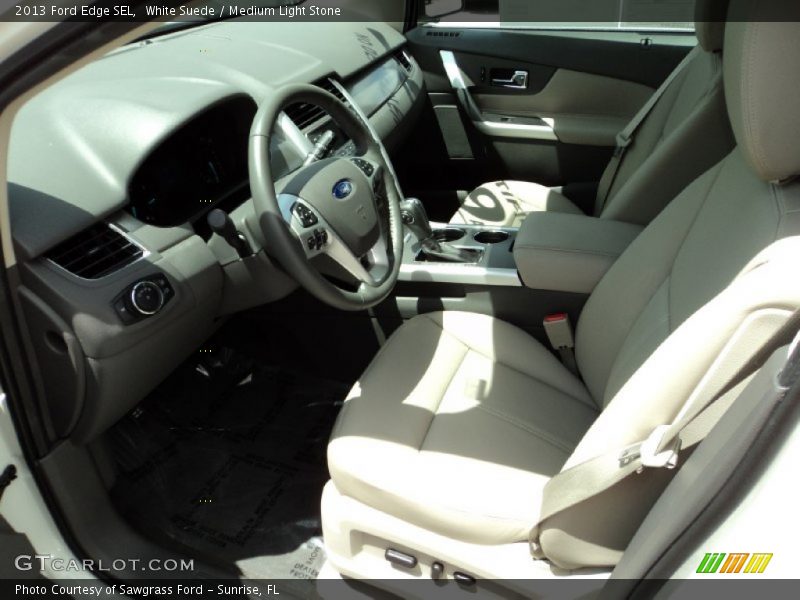White Suede / Medium Light Stone 2013 Ford Edge SEL