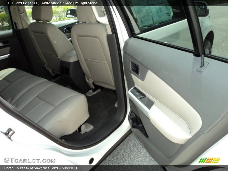White Suede / Medium Light Stone 2013 Ford Edge SEL