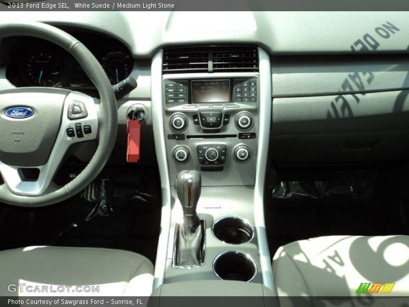 White Suede / Medium Light Stone 2013 Ford Edge SEL