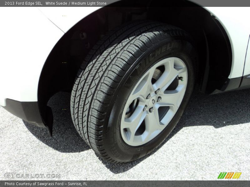 White Suede / Medium Light Stone 2013 Ford Edge SEL