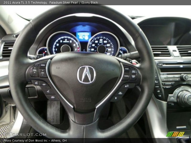 Paladium Silver Pearl / Ebony Black 2011 Acura TL 3.5 Technology