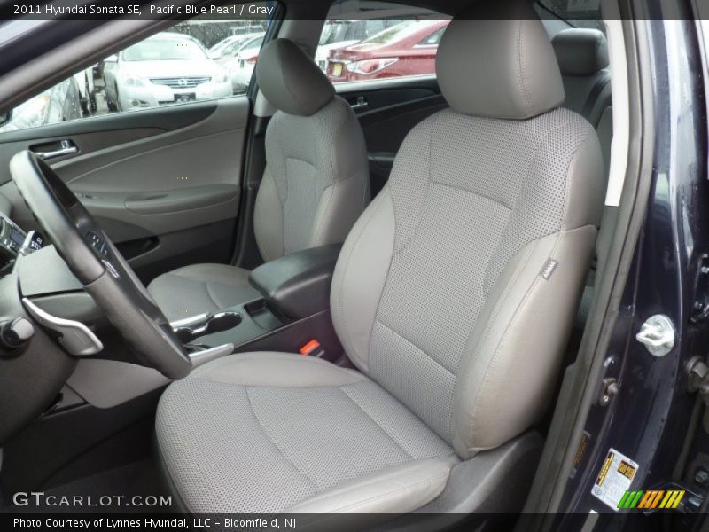 Pacific Blue Pearl / Gray 2011 Hyundai Sonata SE