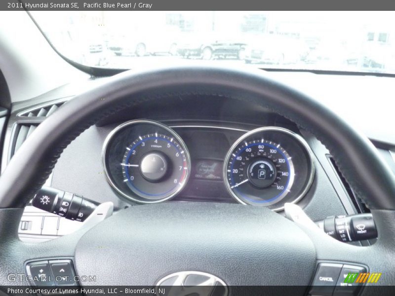 Pacific Blue Pearl / Gray 2011 Hyundai Sonata SE