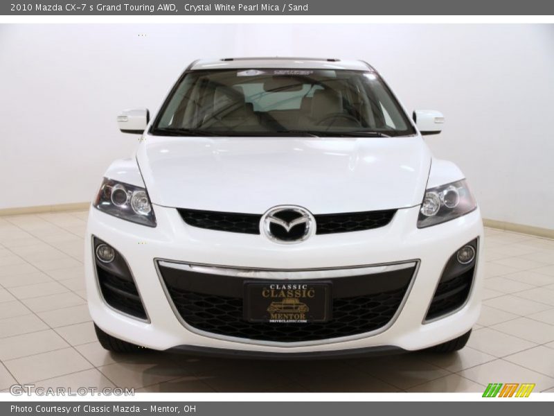 Crystal White Pearl Mica / Sand 2010 Mazda CX-7 s Grand Touring AWD