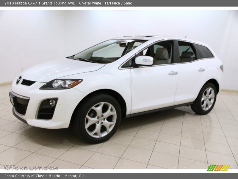 Crystal White Pearl Mica / Sand 2010 Mazda CX-7 s Grand Touring AWD