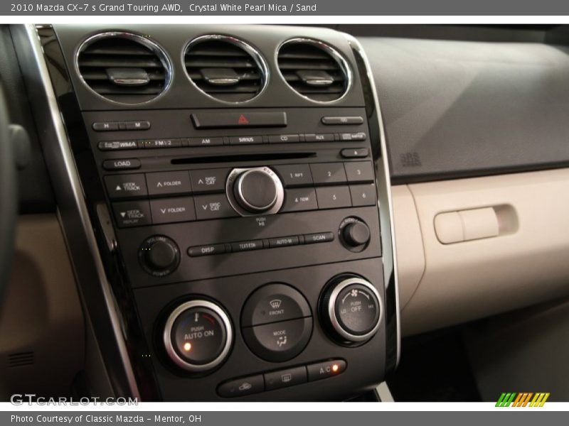 Crystal White Pearl Mica / Sand 2010 Mazda CX-7 s Grand Touring AWD