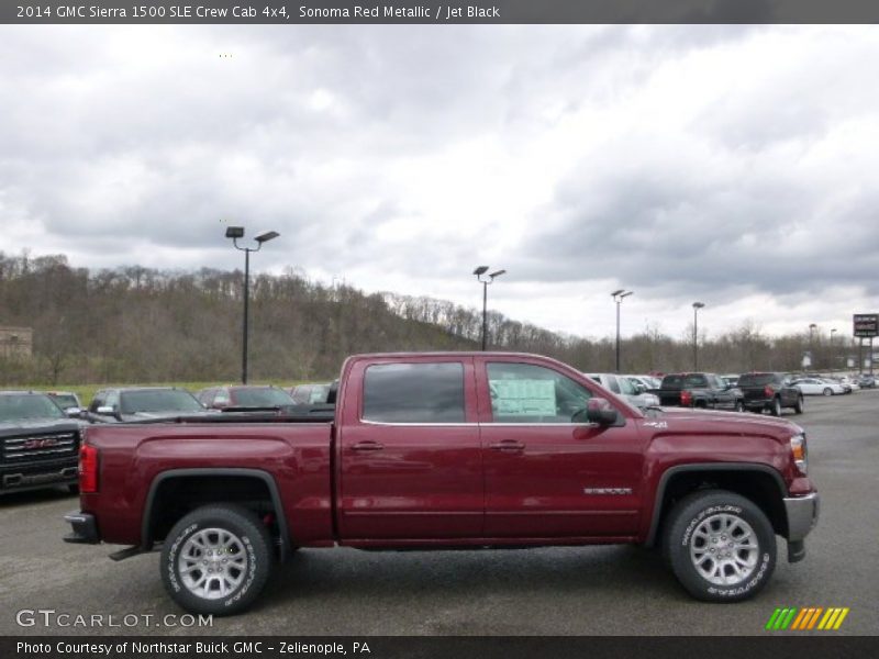 Sonoma Red Metallic / Jet Black 2014 GMC Sierra 1500 SLE Crew Cab 4x4
