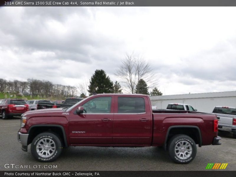 Sonoma Red Metallic / Jet Black 2014 GMC Sierra 1500 SLE Crew Cab 4x4
