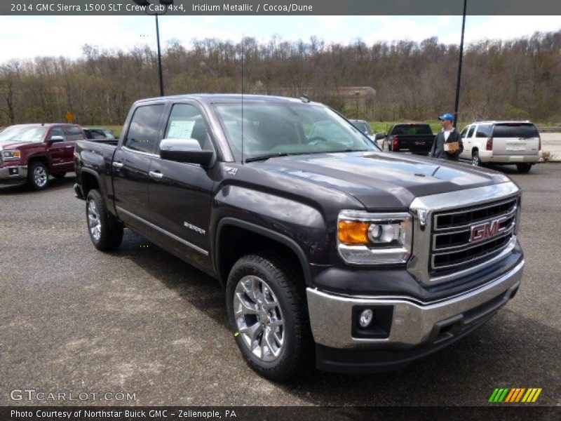 Iridium Metallic / Cocoa/Dune 2014 GMC Sierra 1500 SLT Crew Cab 4x4