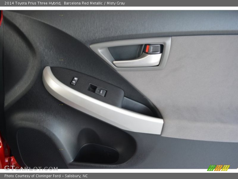 Barcelona Red Metallic / Misty Gray 2014 Toyota Prius Three Hybrid