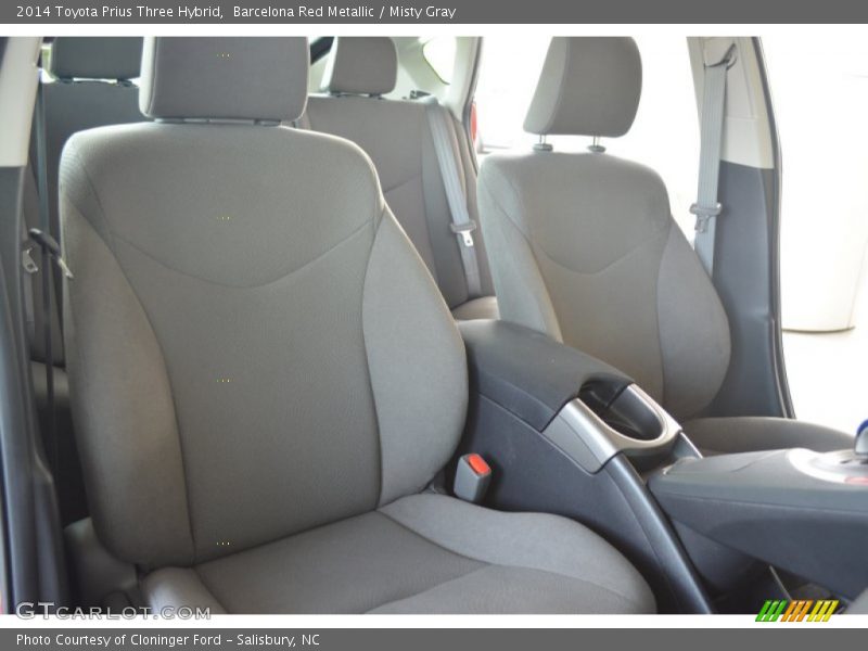 Barcelona Red Metallic / Misty Gray 2014 Toyota Prius Three Hybrid