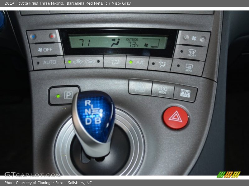 Barcelona Red Metallic / Misty Gray 2014 Toyota Prius Three Hybrid