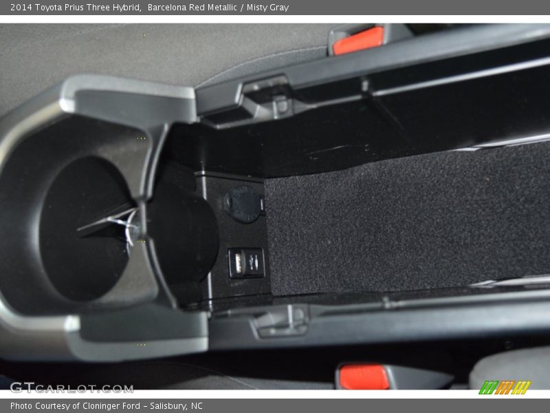 Barcelona Red Metallic / Misty Gray 2014 Toyota Prius Three Hybrid