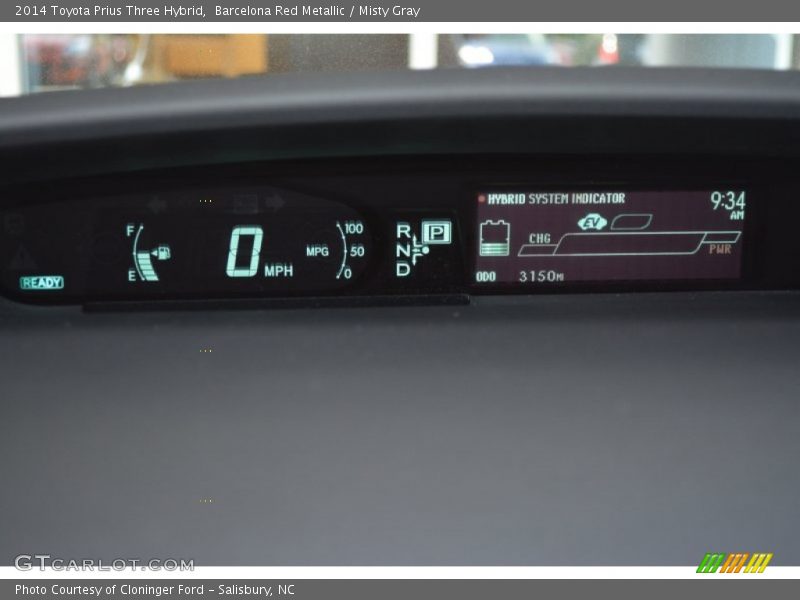 Barcelona Red Metallic / Misty Gray 2014 Toyota Prius Three Hybrid