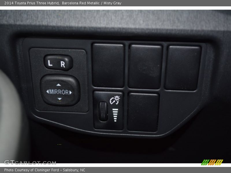 Barcelona Red Metallic / Misty Gray 2014 Toyota Prius Three Hybrid