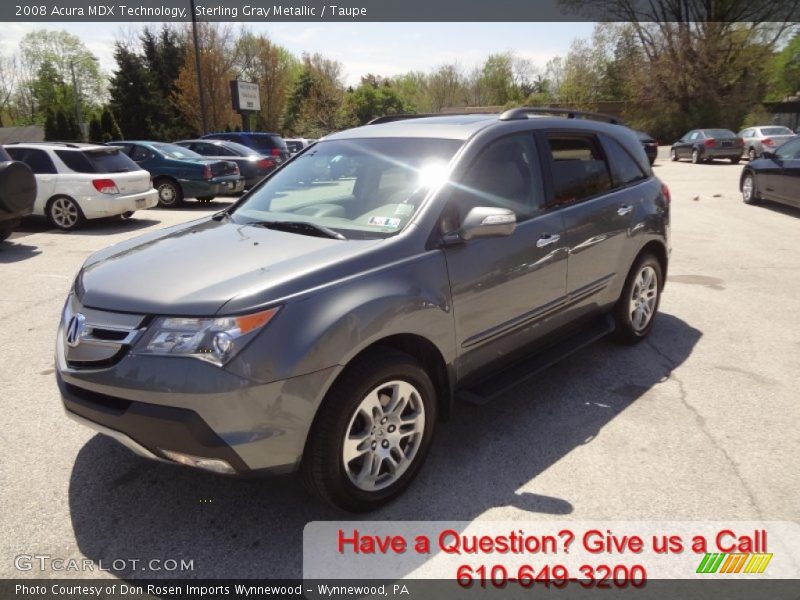 Sterling Gray Metallic / Taupe 2008 Acura MDX Technology