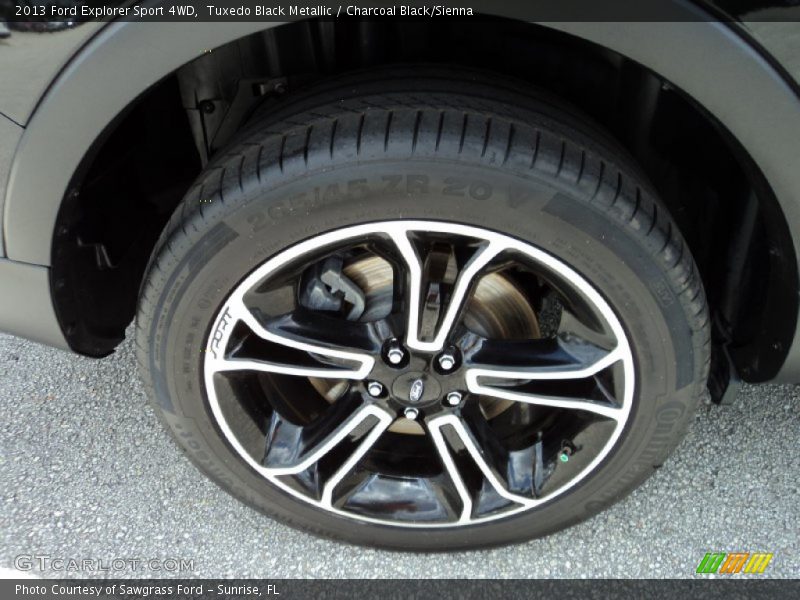 Tuxedo Black Metallic / Charcoal Black/Sienna 2013 Ford Explorer Sport 4WD
