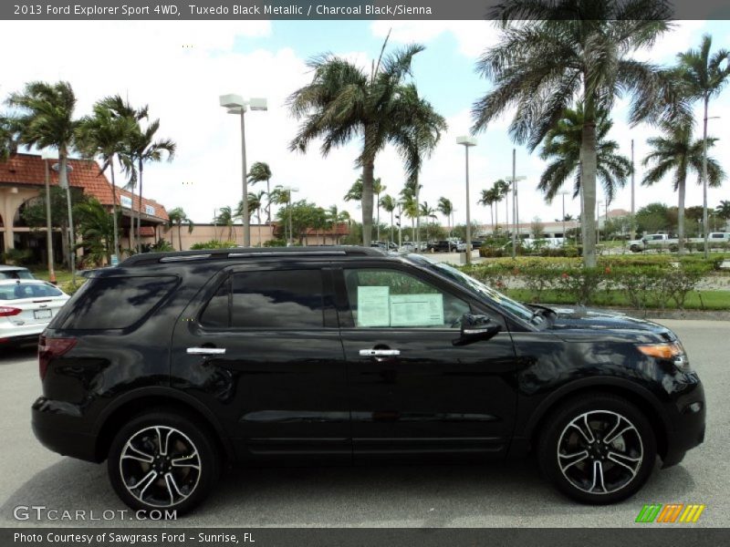 Tuxedo Black Metallic / Charcoal Black/Sienna 2013 Ford Explorer Sport 4WD