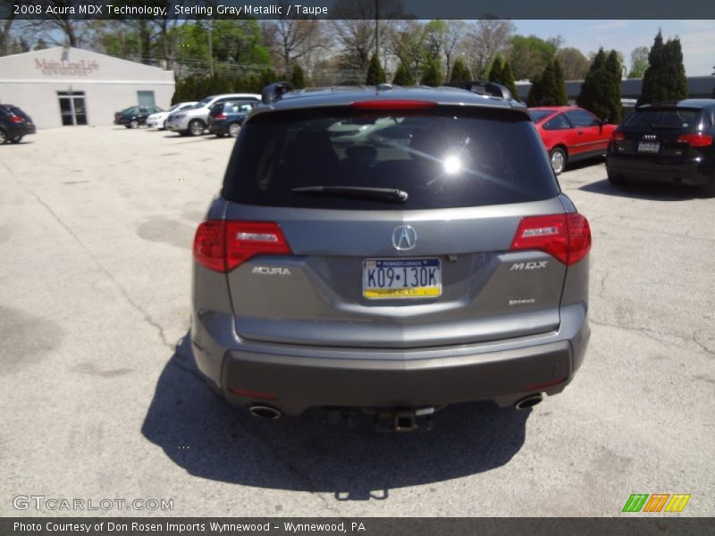 Sterling Gray Metallic / Taupe 2008 Acura MDX Technology