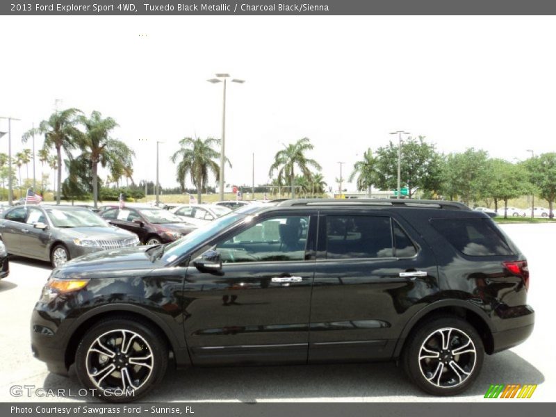 Tuxedo Black Metallic / Charcoal Black/Sienna 2013 Ford Explorer Sport 4WD