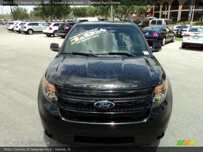 Tuxedo Black Metallic / Charcoal Black/Sienna 2013 Ford Explorer Sport 4WD