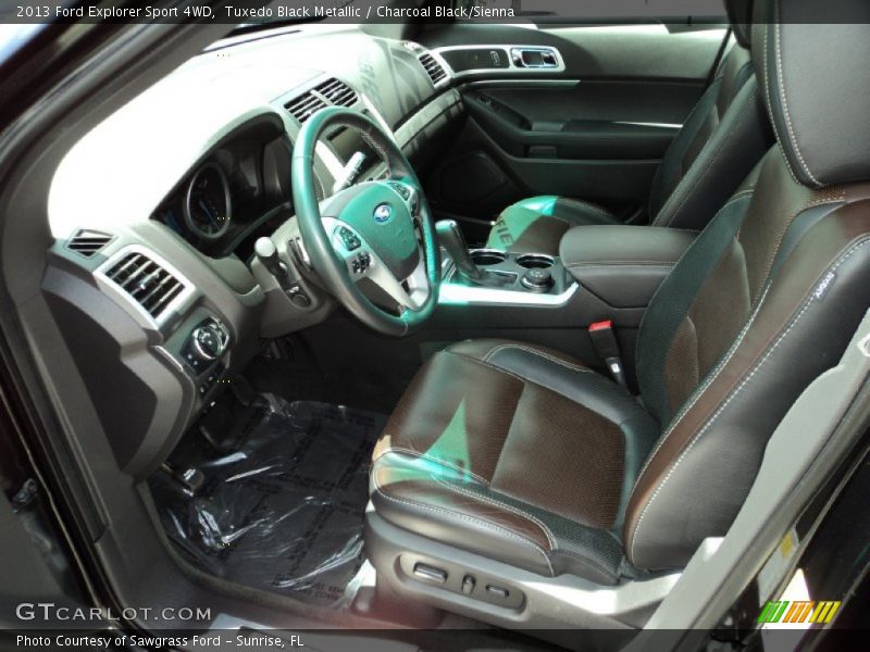 Tuxedo Black Metallic / Charcoal Black/Sienna 2013 Ford Explorer Sport 4WD
