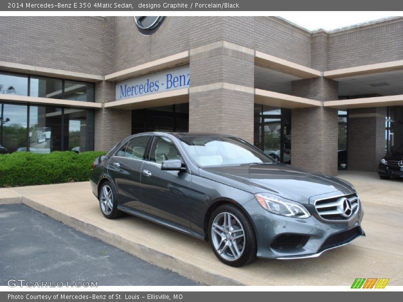 designo Graphite / Porcelain/Black 2014 Mercedes-Benz E 350 4Matic Sedan