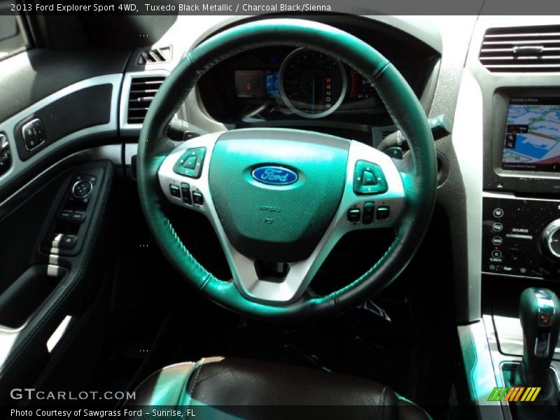Tuxedo Black Metallic / Charcoal Black/Sienna 2013 Ford Explorer Sport 4WD