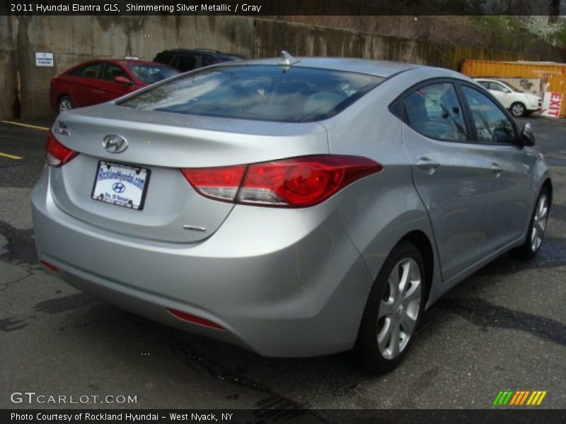 Shimmering Silver Metallic / Gray 2011 Hyundai Elantra GLS