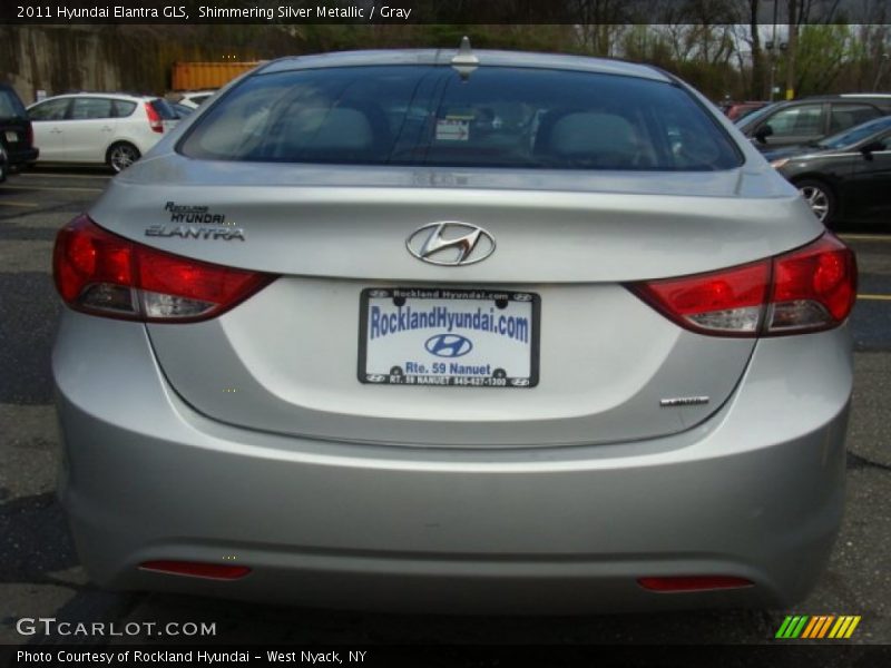 Shimmering Silver Metallic / Gray 2011 Hyundai Elantra GLS