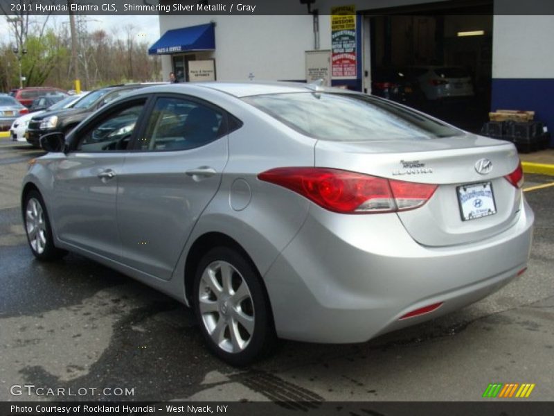 Shimmering Silver Metallic / Gray 2011 Hyundai Elantra GLS