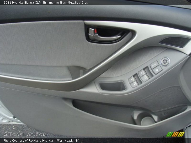Shimmering Silver Metallic / Gray 2011 Hyundai Elantra GLS