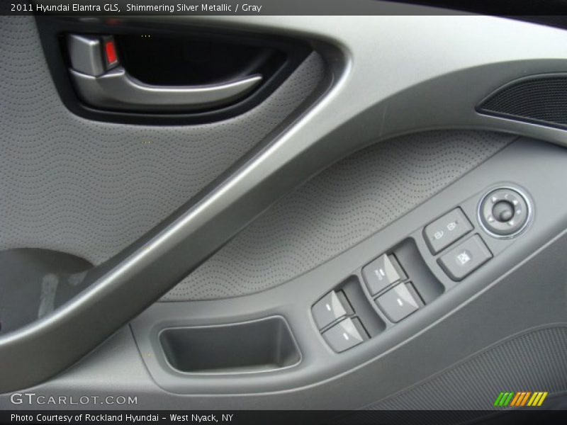 Shimmering Silver Metallic / Gray 2011 Hyundai Elantra GLS