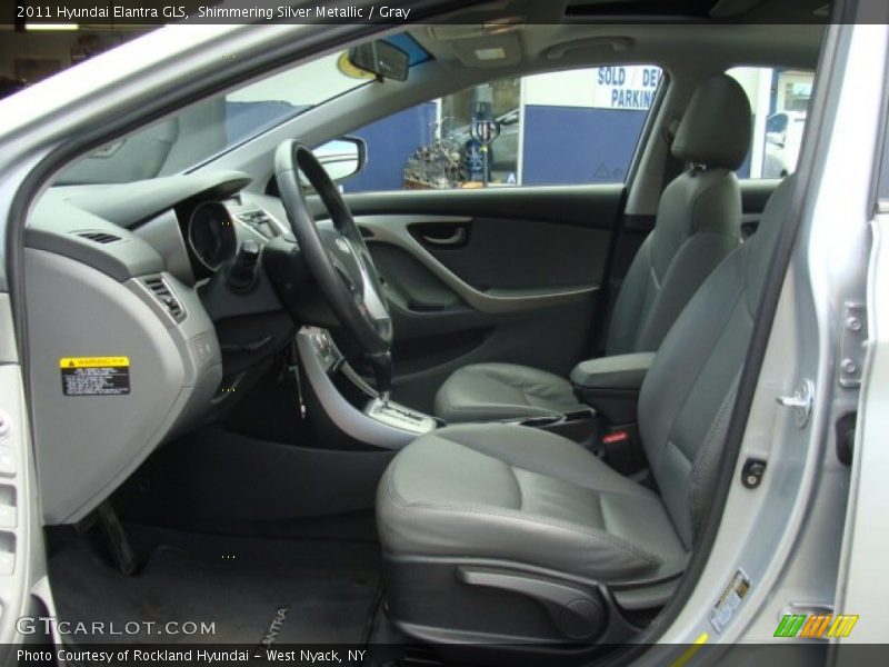 Shimmering Silver Metallic / Gray 2011 Hyundai Elantra GLS