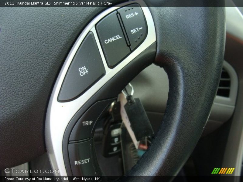 Shimmering Silver Metallic / Gray 2011 Hyundai Elantra GLS