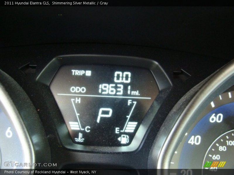 Shimmering Silver Metallic / Gray 2011 Hyundai Elantra GLS