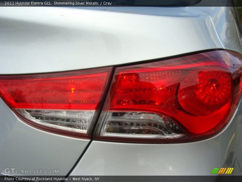 Shimmering Silver Metallic / Gray 2011 Hyundai Elantra GLS