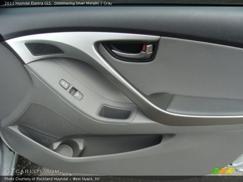 Shimmering Silver Metallic / Gray 2011 Hyundai Elantra GLS