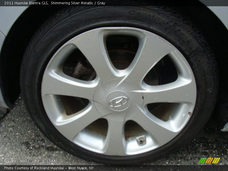 Shimmering Silver Metallic / Gray 2011 Hyundai Elantra GLS