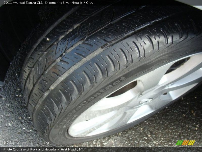 Shimmering Silver Metallic / Gray 2011 Hyundai Elantra GLS