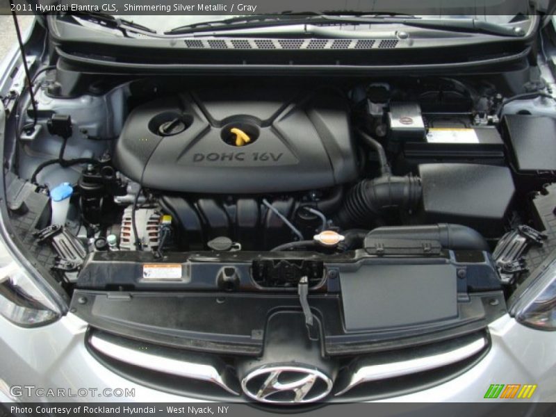 Shimmering Silver Metallic / Gray 2011 Hyundai Elantra GLS