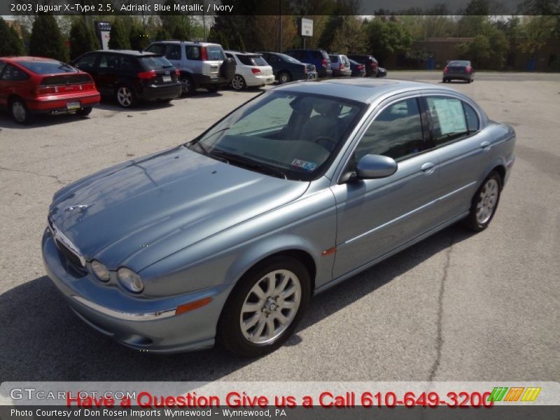 Adriatic Blue Metallic / Ivory 2003 Jaguar X-Type 2.5