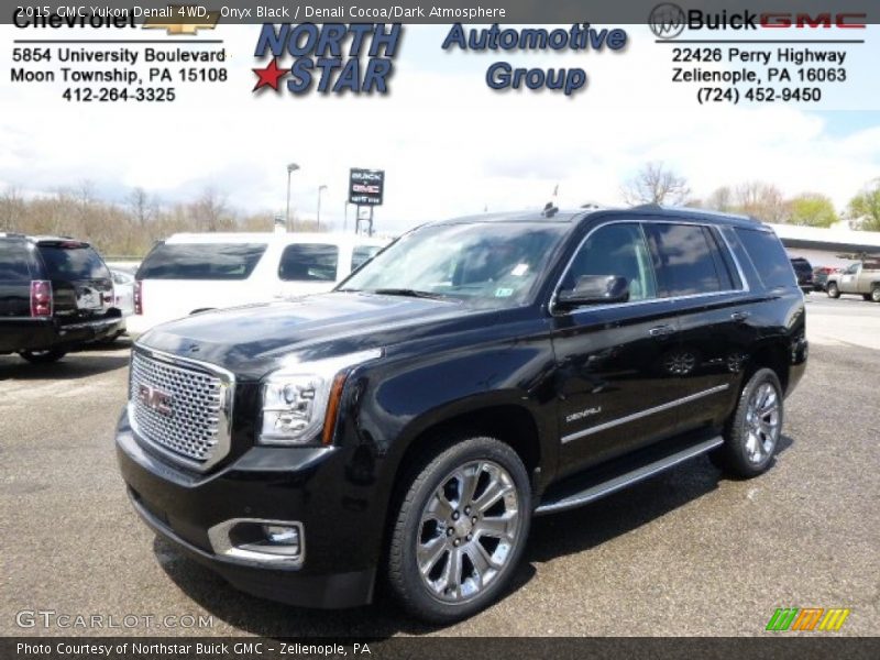 Onyx Black / Denali Cocoa/Dark Atmosphere 2015 GMC Yukon Denali 4WD