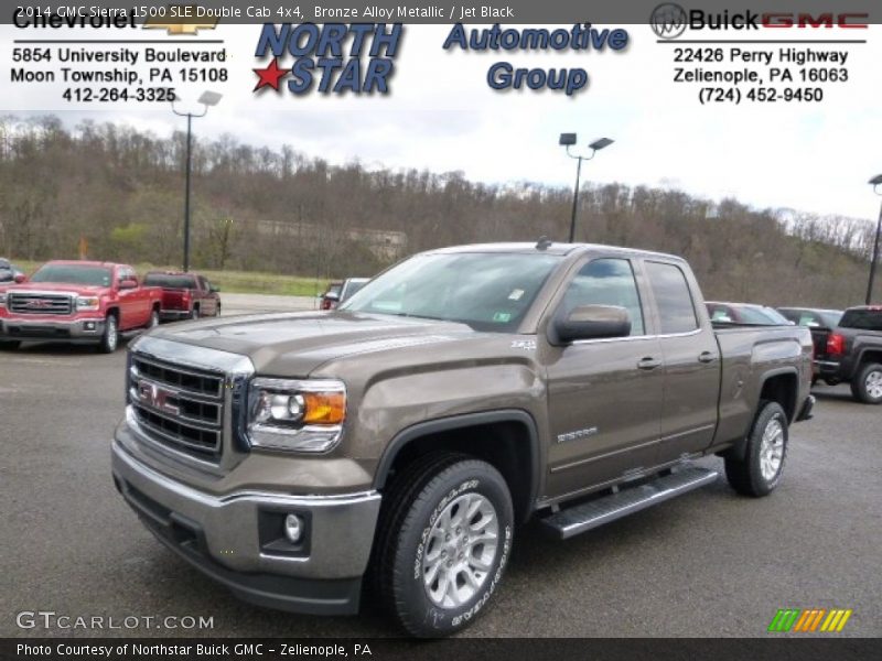 Bronze Alloy Metallic / Jet Black 2014 GMC Sierra 1500 SLE Double Cab 4x4
