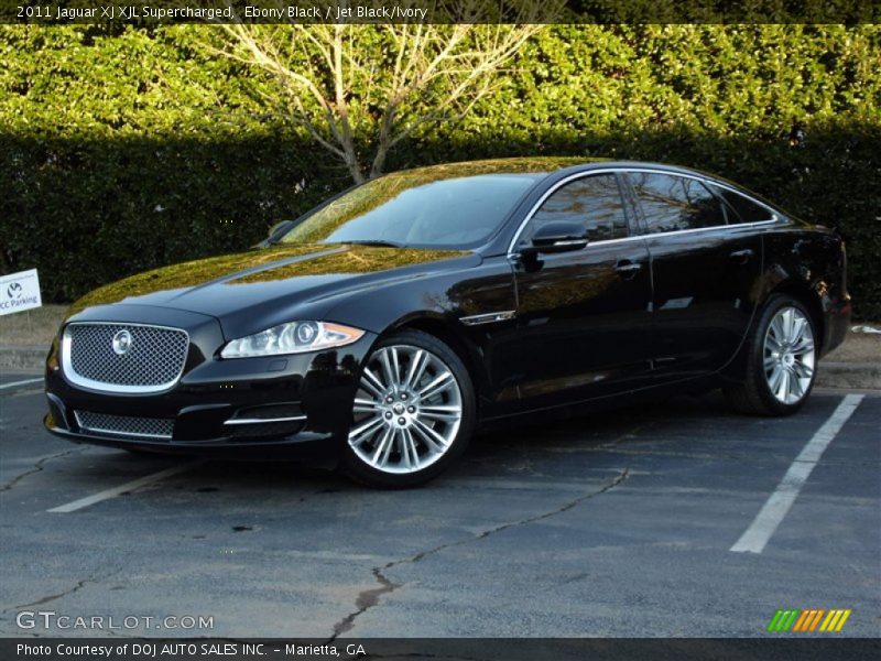 Ebony Black / Jet Black/Ivory 2011 Jaguar XJ XJL Supercharged