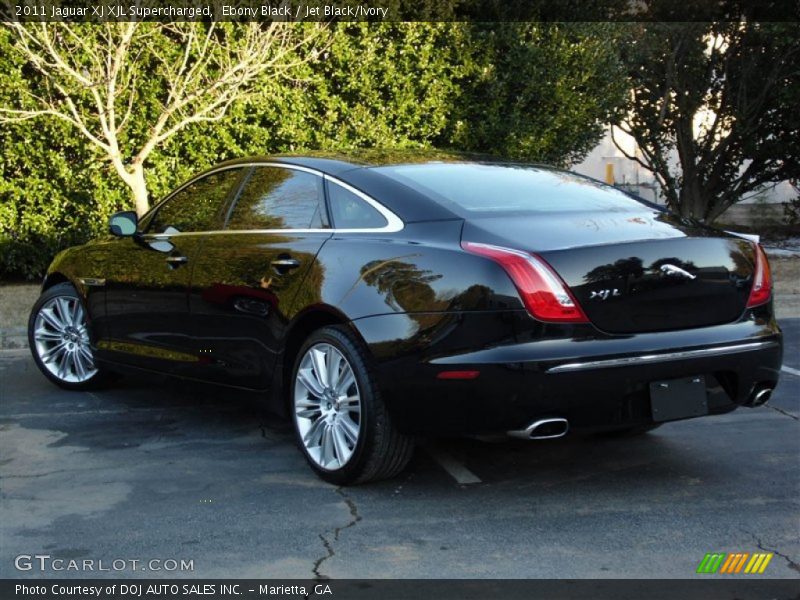 Ebony Black / Jet Black/Ivory 2011 Jaguar XJ XJL Supercharged